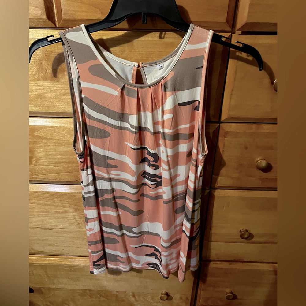 Pink Camo silky top
